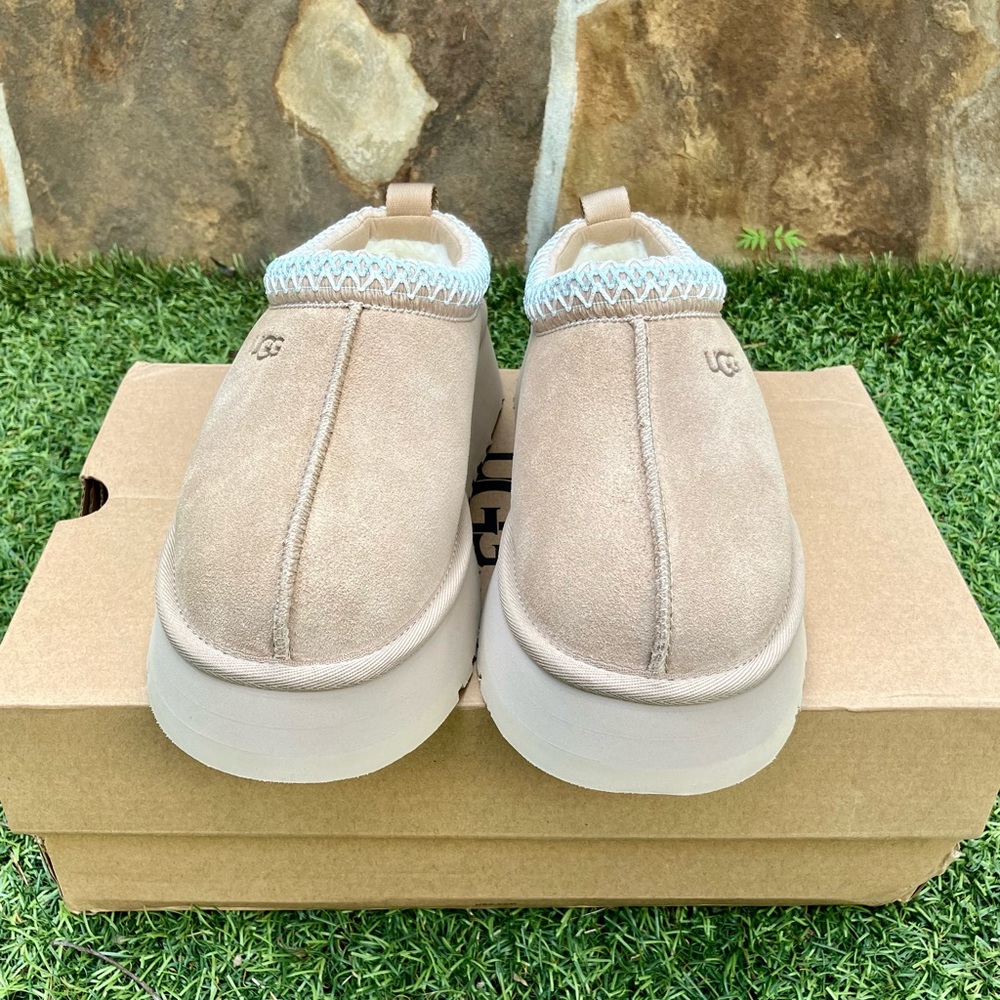 UGG Tazz platform slipper sand beige teal - Picture 7 of 10